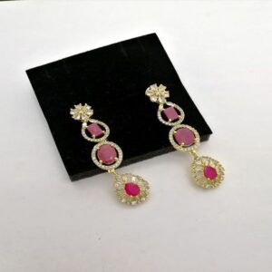American Diamond Cut Levish Ear Rings Real Stone Fine Quality