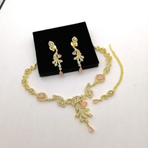 American Diamond Cut Levish Necklace Set Real Stone Fine Quality