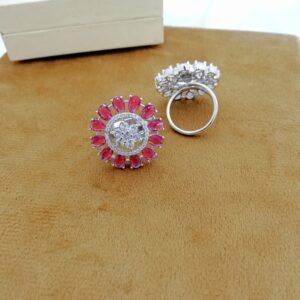 American Diamond Cut Levish Ring Adjustable Size Fine Quality