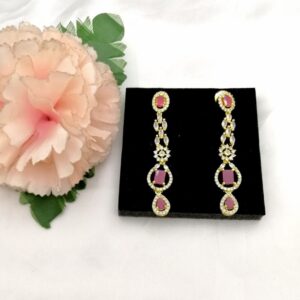 American Diamond Cut Levish Ear Rings Real Stone Fine Quality