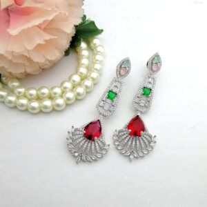 American Diamond Cut Levish Ear Rings Real Stone Fine Quality