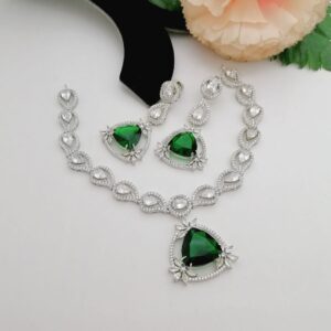 American Diamond Cut Levish Doublet Stone Necklace Real Stone