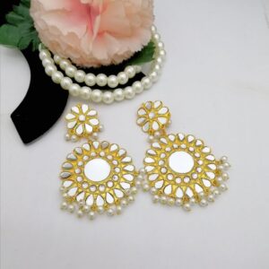 Bhawalpuri Kundan Ear Rings
