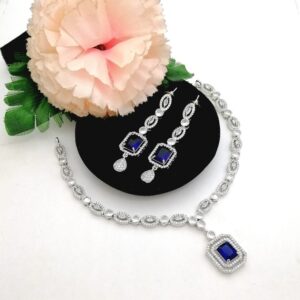 American Diamond Cut Levish Necklace Set Real Stone Fine Quality