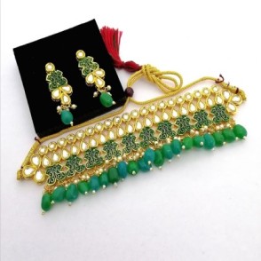 Indian Dubi Kundan Chokar Set Fine Quality