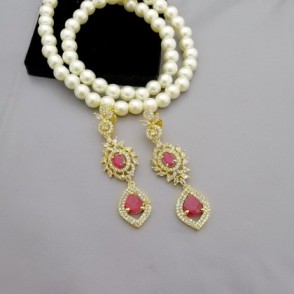American Diamond Cut Elegant Ear Rings Real Stone Fine Quality