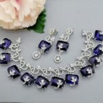 American Dimand Cut Elegant Jewellery Set Real Stone Fine Quality