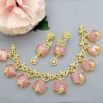 American Dimand Cut Elegant Jewellery Set Real Stone Fine Quality